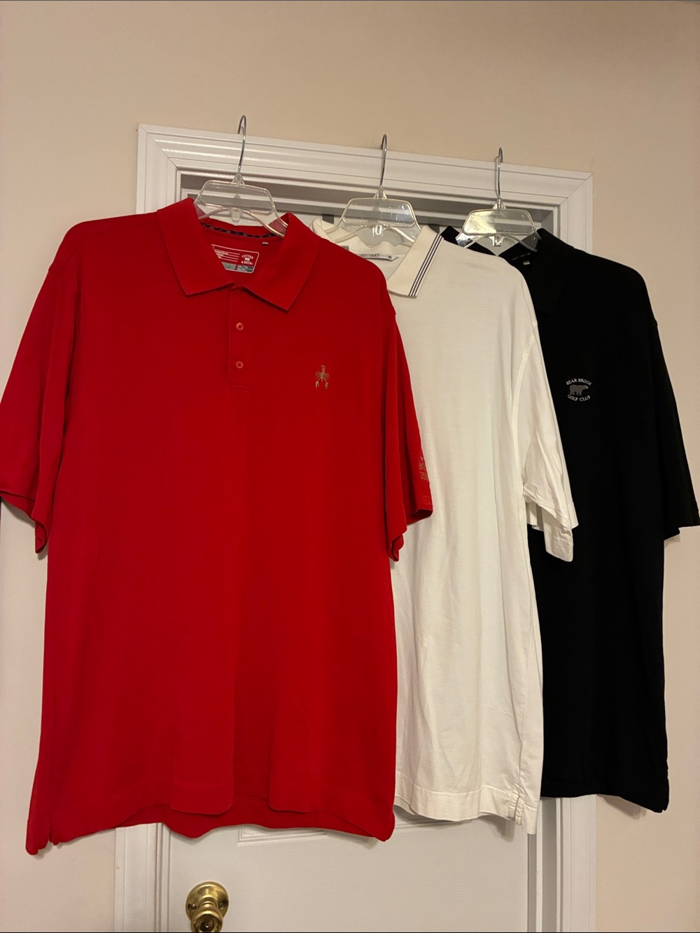 Men’s lot of 3 2XLT Cutter & Buck Red Polo with‎ Embroidered Crest